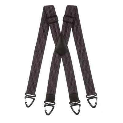 Afbeelding van Olata X Vormige Bretels met Kunststof Karabijnhaken 4 cm. Donkergrijs