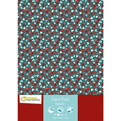 Afbeelding van Avenue Mandarine CC037C papier Pack, 96 vellen 170 g (24 ontwerpen x4), DIN A3, 29,7 x 42 cm, ideaal voor knutselprojecten, 1 verpakking, feest
