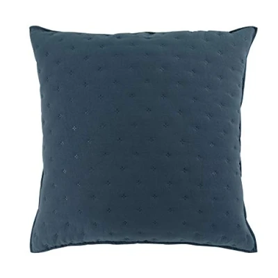 Afbeelding van Kussensloop, 60 x cm, microvezel, tweekleurig, gemêleerd chic blauw/wit