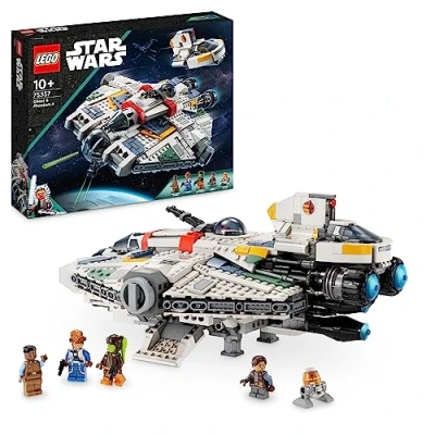 Afbeelding van LEGO 75357 Star Wars Ghost en Phantom II Ahsoka Set met 2 Stenen Voertuigen, Bouwbaar Ruimteschip Speelgoed 5 Personages, waaronder Jacen Syndulla een Chopper Droid figuur