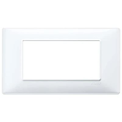 Afbeelding van Vimar 14654.01 Plana afdeklijst 4 modules, technopolymeer, wit