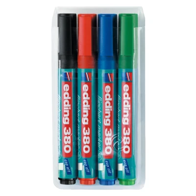 Afbeelding van Viltstift edding 380 flipover rond 1.5 3mm assorti set à 4 stuks