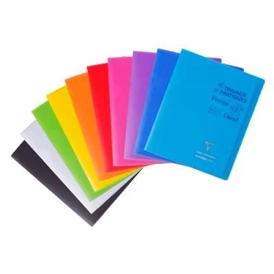 Afbeelding van Clairefontaine 950420C Koverbook Geniet Oefenschrift 17x22 cm 48 blad geruit Séyès Wit papier 90 g en uni bladen 125 Polypro omslag Willekeurige kleur