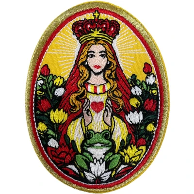 Afbeelding van Fjesta© Oeteldonk embleem Maria met bloemen