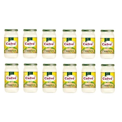 Afbeelding van 12x Calve Calvè classic Mayonnaise mayo fritessaus saus kruidensauzen glas 500ml