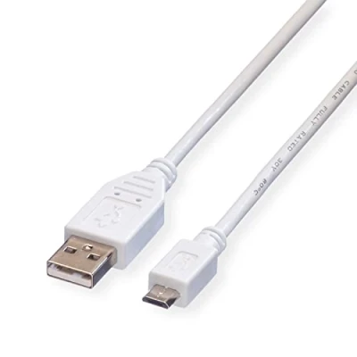 Afbeelding van VALUE USB 2.0 Kabel, A Male Micro B Male, wit, 0,15 m