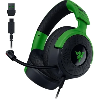 Afbeelding van Razer Kraken V4 X Headset Bedraad Hoofdband Gamen USB Type C / A Zwart, Groen