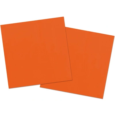 Afbeelding van 20x stuks servetten van papier oranje 33 x cm Feestservetten