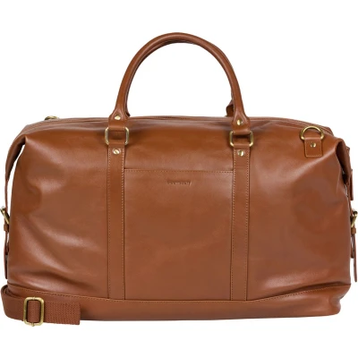 Afbeelding van Bloomsbury Leren Weekendtas Unisex Reistas Cognac