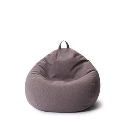 Afbeelding van Lumaland Zitzak Comfort Line 70x80x50cm &amp; Meer dan 1 Mil. aanpasbare EPS Korrels Indoor Bean Bag Chair Gaming Stoel Comfortabele Beanbag voor Binnen Zachte Wasbare Hoes [Donkergrijs]
