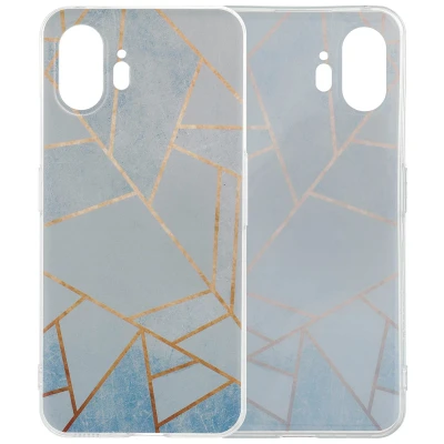 Afbeelding van Nothing Phone (2) Hoesje Siliconen en TPU (zacht) iMoshion Softcase/Backcover Blue Graphic Telefoonhoesje