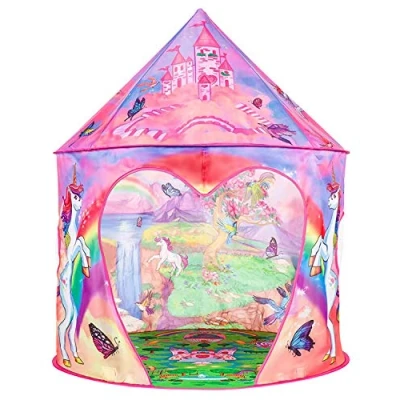 Afbeelding van Benebomo Kindertenten eenhoorn, Rainbow kindertent, speeltenhuis, babyspeelgoedhuis, babyspeelhuis, tuintent, met een draagtas, beste cadeau voor jongens en meisjes