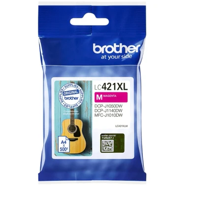 Afbeelding van Brother LC 421XLM Inktcartridge Magenta Hoge capaciteit
