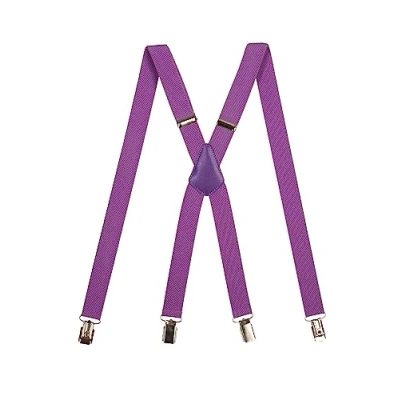 Afbeelding van Olata Unisex Dunne bretels X Vorm Met Bretel Clips van metaal 2,5 cm. Lila