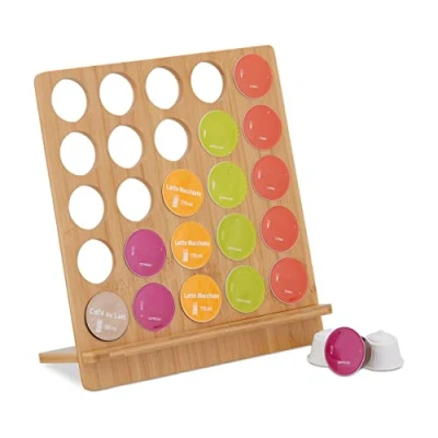 Afbeelding van Relaxdays capsulehouder voor Dolce Gusto cuphouder bamboe koffiecuphouder staand
