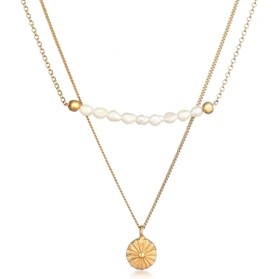 Afbeelding van Elli Layer LOOK Summer Ketting goldcoloured, Dames, Maat: 40, Gold coloured