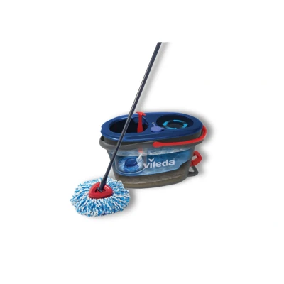 Afbeelding van Vileda H2Pro Spin Mop systeem, Complete set met spinmop en emmer pedaalpers, Twee gescheiden waterreservoirs, Schoon water bij elke spoeling