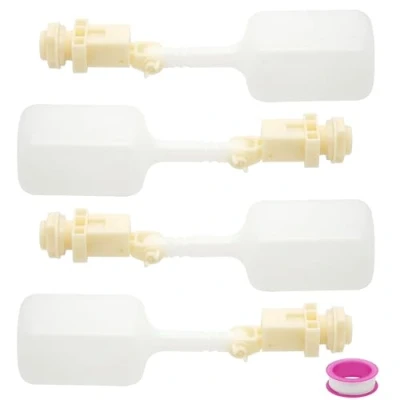 Afbeelding van 3/4 inch vlotterventiel, vlotterventiel met verstelbare arm voor tankinstallatie, vistanks, kweektanks, vijvers, aquaria, aquacultuur (4 stuks)
