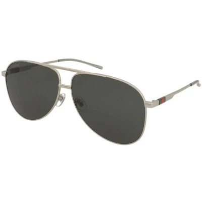 Afbeelding van Gucci Uomo GG1677S 001 Occhiali da sole Metallo Argento Grigio Pilot