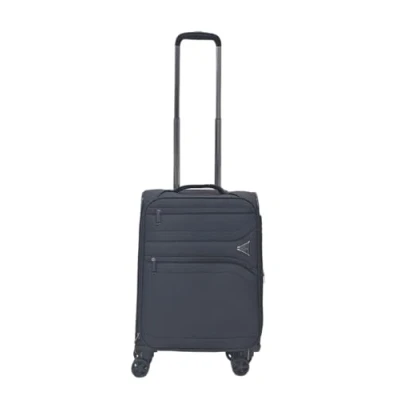Afbeelding van Infinity Leather Lichtgewicht Koffers 8 Wiel Bagage Reiskoffers Zachte Laptop Vakantie Tas, Zwart, M 24&quot;