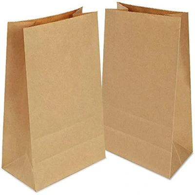Afbeelding van Gaoyong 100 stuks bruine papieren zakken 13 * 8 24cm 70 g./m2 met 100% puur kraftpapier voor kruidenier, snack, lunch, verjaardag, kerstfeest leverancier en bruiloft