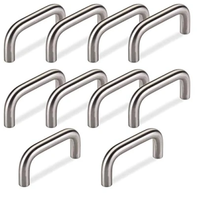 Afbeelding van 10 x Meubelgreep BG03e Boorgatafstand 64 mm geborsteld Beugelhandgreep van SOTECH
