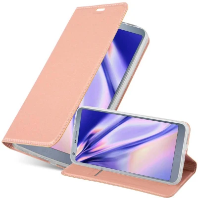 Afbeelding van Cadorabo Hoesje geschikt voor LG G6 in CLASSY ROSE GOUD Beschermhoes met magnetische sluiting, standfunctie en kaartvakje Book Case Cover Etui