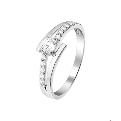 Afbeelding van Zilver Gerhodineerde Ring zirkonia 1325191 15.25 mm (48)