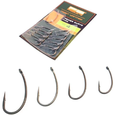 Afbeelding van PB Products Power Curve Hook PTFE Barbed #8 (10 stuks) Karperhaken