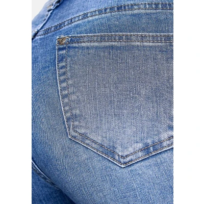 Afbeelding van Elara Chunkyrayan Stretchbroek voor dames, skinny jeans, elastisch, Lichtblauw Berlijn, 48/Slank