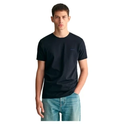 Afbeelding van GANT Contrast LOGO Tshirt basic, Heren, Maat: Medium, Black