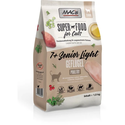 Afbeelding van MAC’s Superfood Kattenvoer Senior/Light 1,5kg voor 7+ &amp; te zware katten