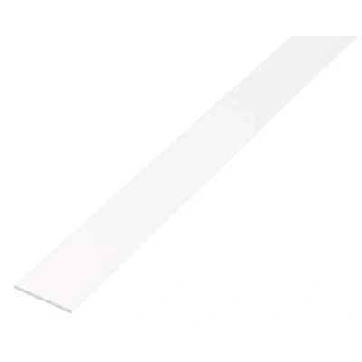 Afbeelding van Alberts 474201 platte buis aluminium, wit 1000 x 30 2 mm