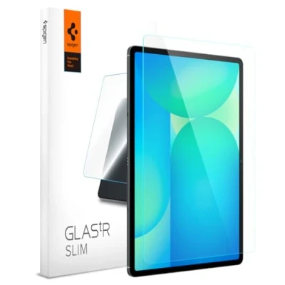 Afbeelding van Spigen Glas.tR Slim Screenprotector compatibel met Samsung Galaxy Tab S10 FE Plus, Kristalhelder, Responsieve Aanraking, Case friendly, 9H Gehard Glas