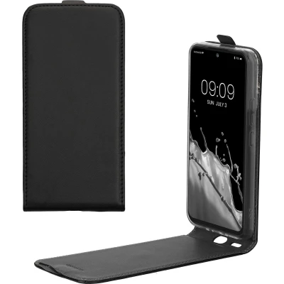 Afbeelding van kwmobile hoesje geschikt voor Samsung Galaxy A54 5G Flip cover met magnetische sluiting in zwart