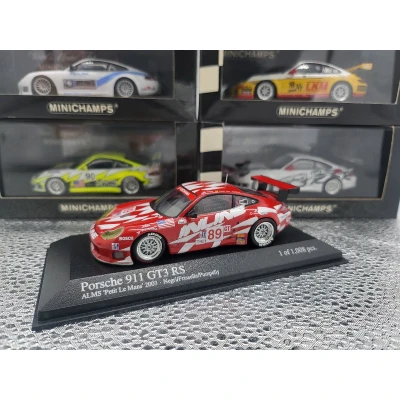 Afbeelding van Porsche 911 GT3 RS Minichamps Modelauto 1:43 2003 Oswaldo Negri Jr. / Burt Frisselle Spencer