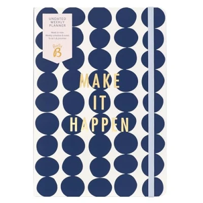 Afbeelding van Busy B Ongedateerde weekplanner met ruimte voor notities, taken en prioriteiten Navy Spot