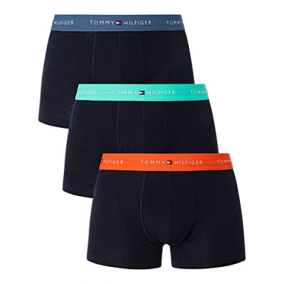 Afbeelding van Tommy Hilfiger Heren Trunk (Pack van 3), Veelkleurig (Diep Oranje/Jade Groen/Blauwe Kust), XXL
