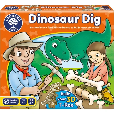 Afbeelding van Orchard Toys Dinosaur Dig Verzamel als eerste de dino botten geheugenspel vanaf 4 jaar