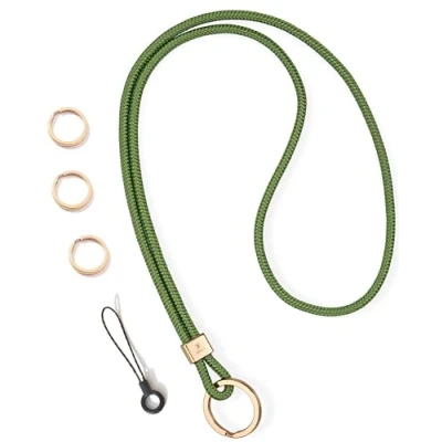 Afbeelding van SENLLY Sleutelkoord voor sleutels, origineel minimalistisch design omhangkoord, 104 Dark Olive Green, 1