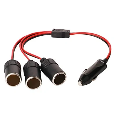 Afbeelding van GTIWUNG auto motorfiets sigarettenaansteker stekker adapter drieweg bus splitter, 1 tot 3 display LED 12V/24V