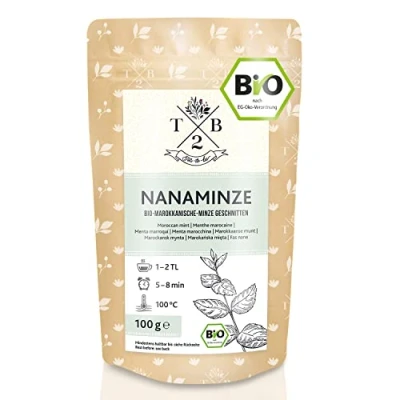 Afbeelding van Nana Munt BIO thee, gesneden in biologische kwaliteit met losse nanamunt (groene munt, Marokkaanse munt), 100g Tea2Be