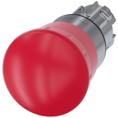 Afbeelding van Siemens 3SU1050 1HB20 0AA0 Noodstop paddenstoelknop Metalen frontring, Hoogglans IP66, IP67, IP69K 1 stuk(s)