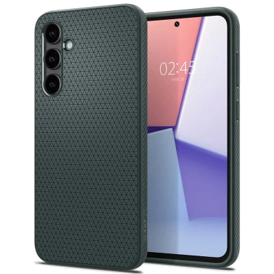 Afbeelding van Samsung Galaxy S23 FE Hoesje Siliconen en TPU (zacht) Spigen Backcover/Softcase Groen Telefoonhoesje Shockproof/Valbescherming