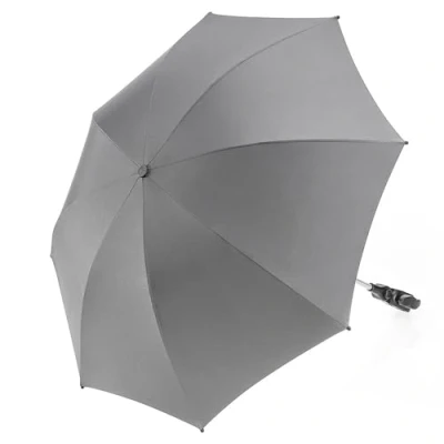 Afbeelding van Zamboo Universele parasol UV 50+ voor kinderwagen en buggy, flexibele zonwering met 73 cm diameter, eenvoudig te monteren op ronde ovale buizen, grijs