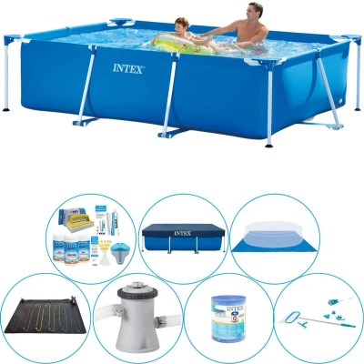 Afbeelding van Intex Frame Pool Rechthoekig 260x160x65 cm Zwembad Set