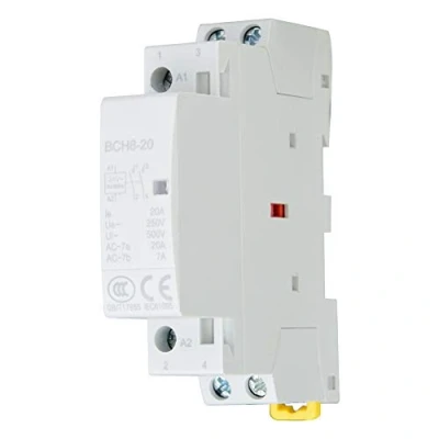 Afbeelding van 20A AC schakelaar 24V 1NO 1NC 2P Huishoudelijke DIN railmontage 50Hz/60Hz