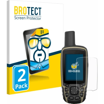 Afbeelding van BROTECT Screenprotector voor Garmin GPSMAP 65 Folie Beschermfolie transparant (2 Stuks)