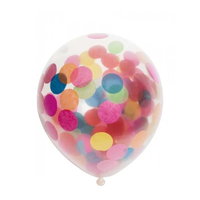 Afbeelding van Ballonnen met confetti in multikleuren 6 stuks