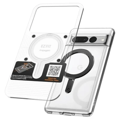 Afbeelding van Spigen Onetap MagFit Magnetische Ring Adapter voor MagSafe Sticker, Draadloze oplaadsticker MagSafe, compatibel met iPhone 16 15 14 13 12, Galaxy, Xiamoi en meer Wit